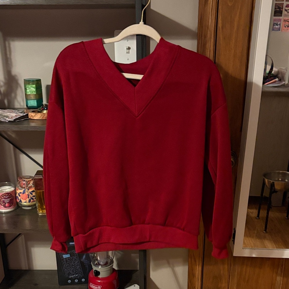 Classic Red V-Neck Sweater